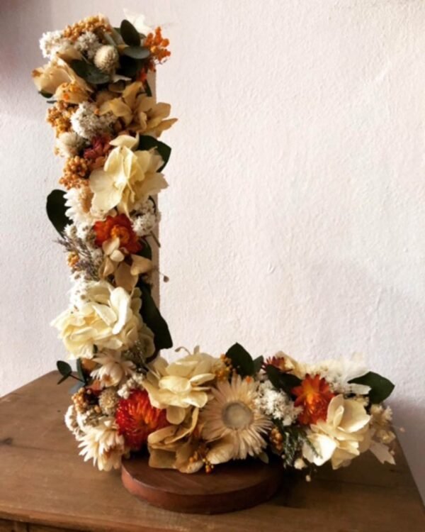 letra ele flor preservada grande 53€