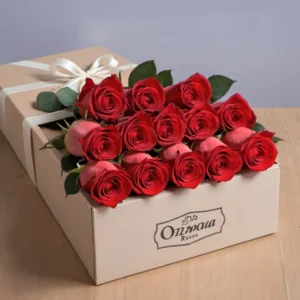 Caja de 12 rosas