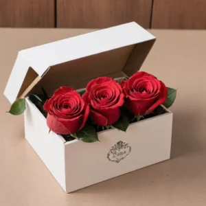 Caja de 3 rosas en Valladolid